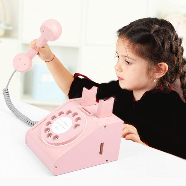 Telefon din lemn model retro [6]