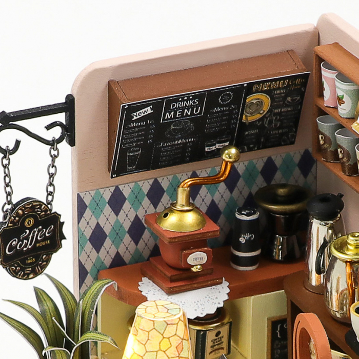 Casa in miniatura 3D, Transit Coffe, DIY, 8.5 x7.5x7.5 cm [4]