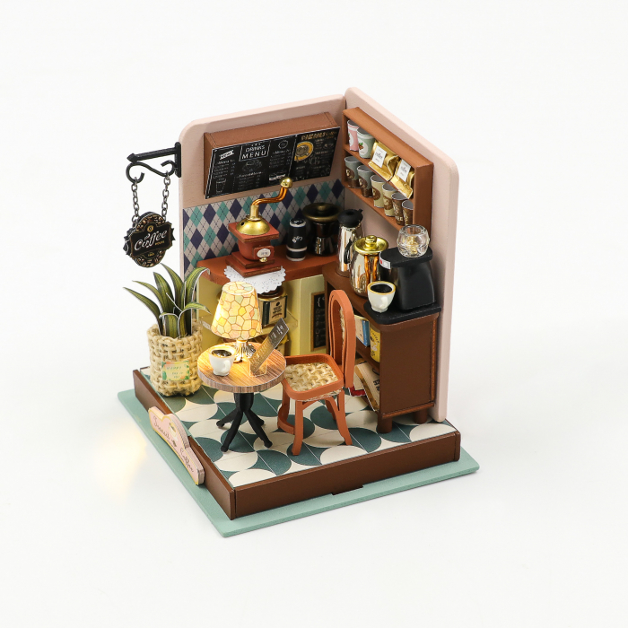 Casa in miniatura 3D, Transit Coffe, DIY, 8.5 x7.5x7.5 cm [3]