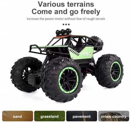 Masina Monster Truck OFF ROAD cu telecomanda, lumini LED, incarcare USB, acumulator inclus  20.5x14x12.5cm [5]