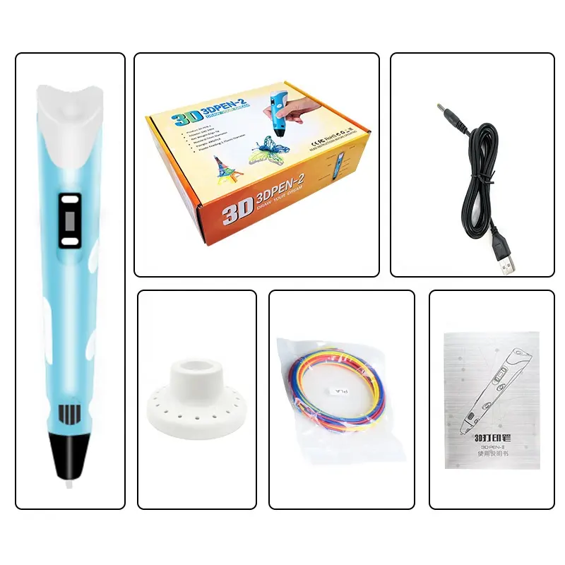 Creion Inteligent de Imprimare 3D-pen, Desen Tridimensional, multicolor, 21.5 cm x16.5 cm x 6 cm [1]