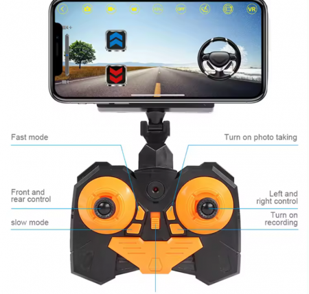Masina Off-Road cu camera HD, control telecomanda si control APP cu telefonul, incarcare USB, acumulator inclus, 20.5x14x12.5cm [2]
