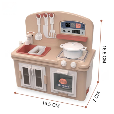 Set de Bucatarie,  Jucarie Interactiv cu 28 piese – Lumini și Sunete pentru Copii, 3ani+ [2]