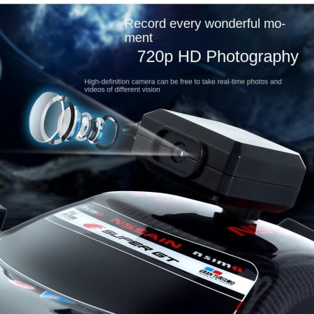 Masina cu telecomanda si APP telefon, camera HD, lumini, pulverizare fum, acumulator inclus, 28x12x10 cm [6]