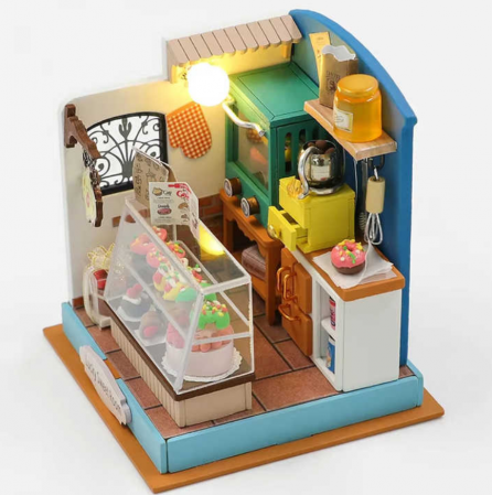 Casute DIY-Do It Yourself - Puzzle 3D, Casa de papusi in miniatura DIY, Lucky Sweet Room, 8.5x7.5x7.5cm