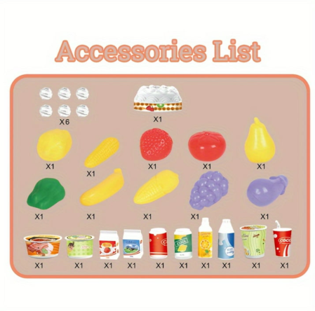 Frigider de jucarie interactiv cu lumini, sunete și simulare gheata, 29 accesorii, 3ani+ [3]