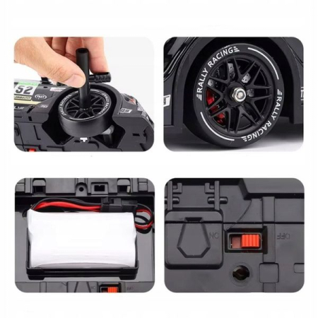 Masina High Speed Sport Drift , lumini LED, 2 seturi de Anvelope, pentru Copii +6 ani si Adulti , acumulator inclus 30x14x9cm [2]