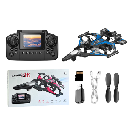 Avion Drona cu Camera 4K si Telecomanda cu Ecran Integrat, 4 motoare cu electrice, acumulator inclus USB 24×15,2×3,7 cm [2]