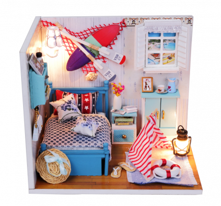 Casa in miniatrura 3D , Camera lui Brandon , DIY, 14.6x10.5x12.2 cm [1]