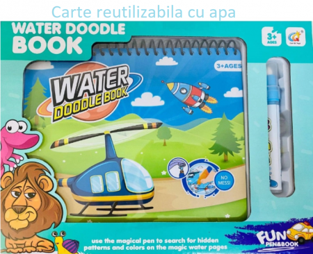 Carte de colorat cu apa, reutilizabila, stilou magic. 7 Modele [0]
