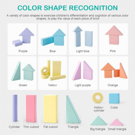 Carucior de tras cu cuburi colorate. Onshine [2]