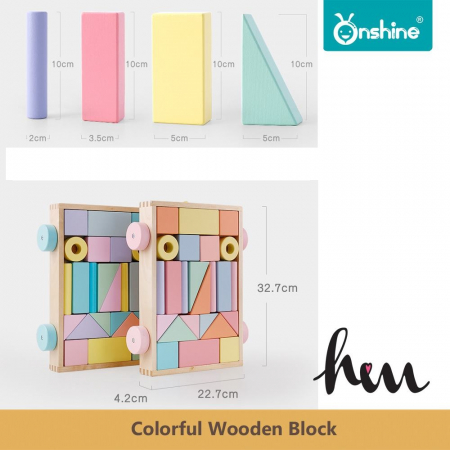 Carucior de tras cu cuburi colorate. Onshine [1]