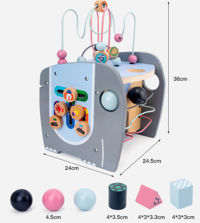 Centru de activitati Elephant Bead Maze [3]