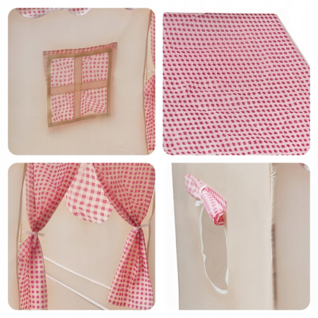 Cort de Joaca pentru Copii, Casuta Textila Pliabila, Interior/Exterior, 120x105x128cm [2]