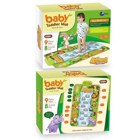 Covoras muzical interactiv copii,  melodii si sunete, taste numeric, 80x50cm [6]