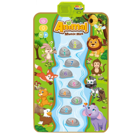 Montessori - Covoras muzical interactiv copii,  melodii si sunete, taste numeric, 80x50cm