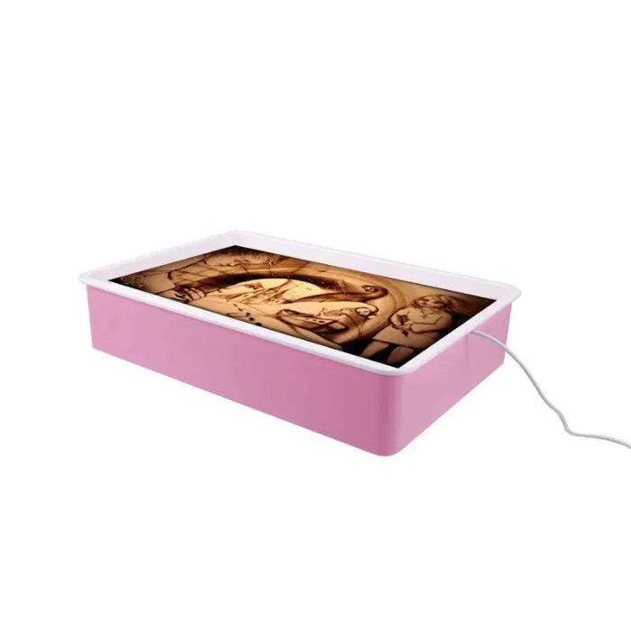 Cutie senzoriala luminoasa pentru desenat in nisip, pentru adulti si copii, lumini LED alimentate cu USB, 39x26.5x8 cm [1]