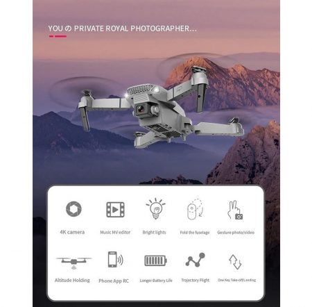 Drona W8-RC Pliabila, 2 camere, acumulator,geanta depozitare, WIFI, FPV, 29x23x5.5cm(deschisa) [2]