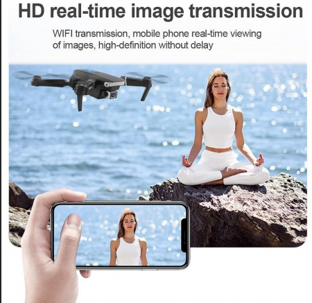 Drona W8-RC Pliabila, 2 camere, acumulator,geanta depozitare, WIFI, FPV, 29x23x5.5cm(deschisa) [4]