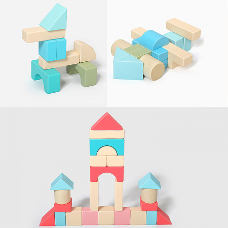 Galetusa cu 120 cuburi de construit din lemn, City Streetscape [4]