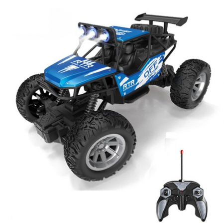 Masini/Trenuri/Circuite - Masina cu telecomanda OFF ROAD Truck , lumini LED, incarcare USB, acumulator inclus, 19.5x13x11.5cm