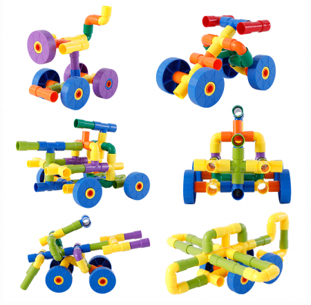 Joc de construit cu tuburi, 72 piese [2]