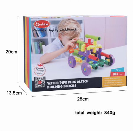 Joc de construit cu tuburi, 72 piese [0]