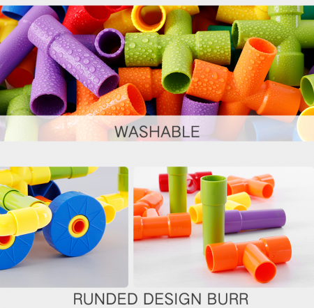 Joc de construit cu tuburi, 72 piese [6]