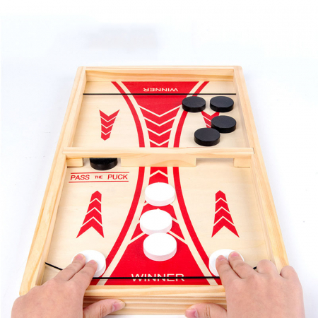 Joc de societate interactiv Karemi, 3 in 1, joc de puck, gobang, joc strategie [5]