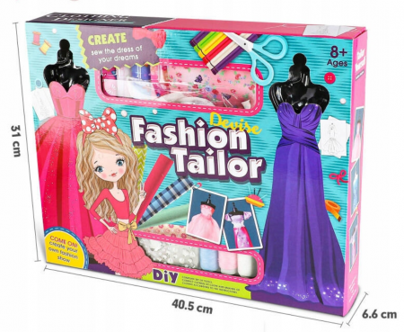 Set creativ pentru viitorul designer de modă, Fashion tailor, Multicolor [5]