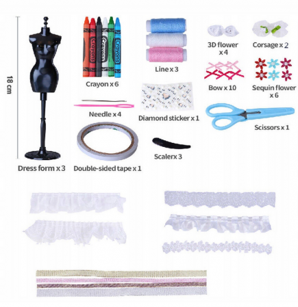 Set creativ pentru viitorul designer de modă, Fashion tailor, Multicolor [2]