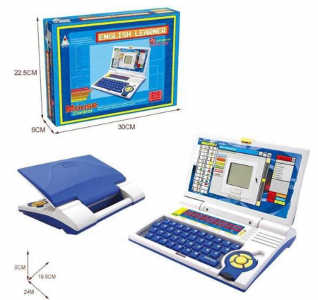 Laptop Educational pentru Copii, English Learner, invatarea literelor si cifrelor, 20 de activitati, 22x17x2 cm [1]