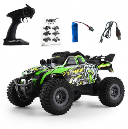 Masini/Trenuri/Circuite - Masina cu telecomanda Buggy off-road cu lumini LED, incarcare USB, acumulator inclus 3.7V, 21x15x6 cm