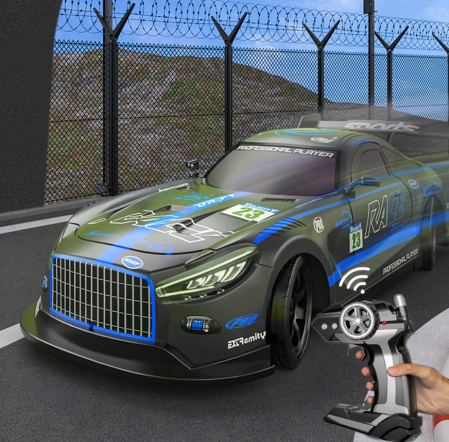 Masina cu telecomanda Drift , lumini, efect de fum (abur), incarcare USB, acumulator inclus 3.7V, 28x12.5x7.7cm [2]