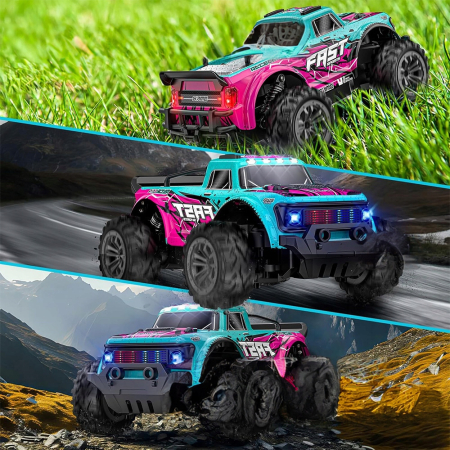 Masina de teren 4x4 cu telecomanda Strong Grip, lumini, acumulator inclus, 20x13.5x9 cm [5]