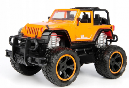 Masina Mega Truck OFF ROAD cu telecomanda, lumini LED, incarcare USB, acumulator inclus,  26x9x15 cm [3]