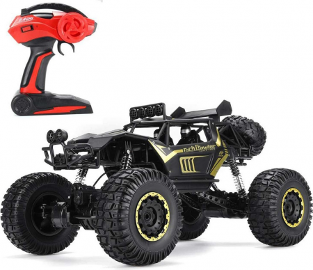 Masina Monster Rock Crawler cu telecomanda si lumini , Scala 1:8, BIG 50 cm, incarcare USB, acumulator, 50x29x26cm [2]