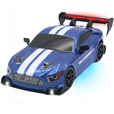 Masina RC Drift 4x4, incarcare USB, acumulator inclus 3.7V, 18,5x8,3x6cm, Albastra [2]