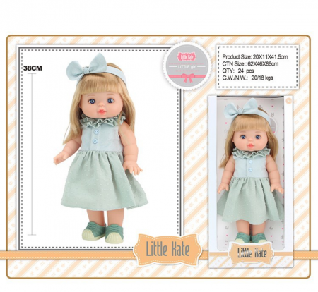 Joc de rol - Papusa Little Kate cu bentita, rochie, si incaltari detasabile, 38 cm