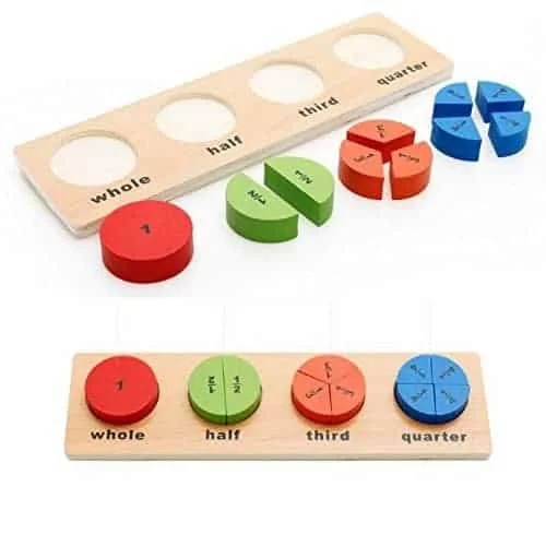 Jucarii din lemn - Partile Intregului – Puzzle Montessori din lemn