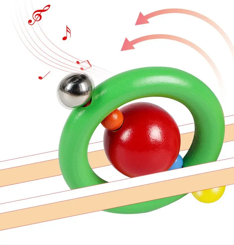 Pista cu bile din lemn Circuit cu 4 etaje Montessori [5]