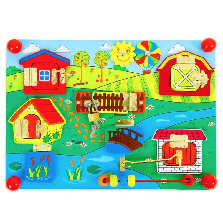 Placa cu incuietori , Farm animals Montessori [0]