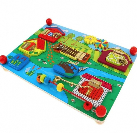 Placa cu incuietori , Farm animals Montessori [1]