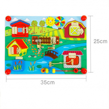 Placa cu incuietori , Farm animals Montessori [3]