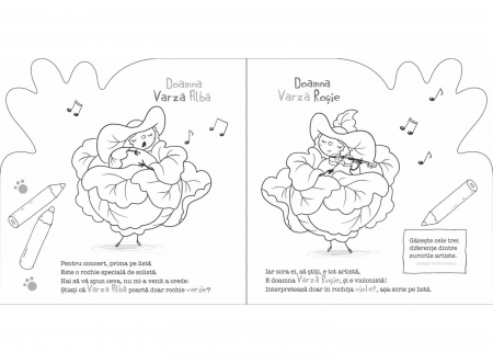 Portia de culoare: Fructe si legume - Carte de colorat cu rime [3]