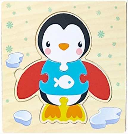 Puzzle din lemn 3D Montessori cu animale-pasari [2]