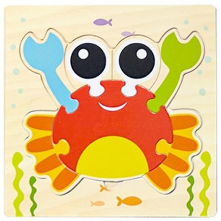 Puzzle din lemn 3D Montessori cu animale-pasari [6]