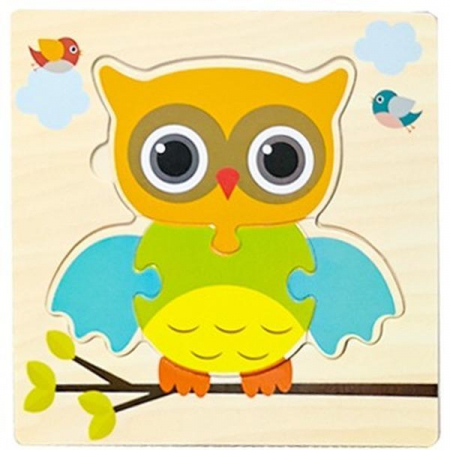 Puzzle din lemn 3D Montessori cu animale-pasari [9]