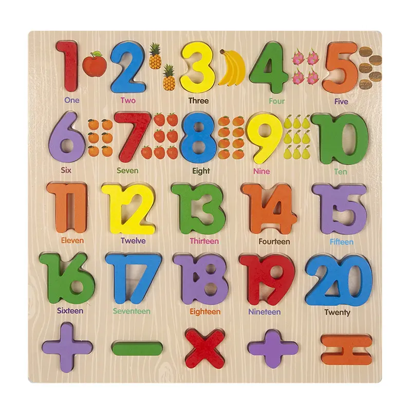 Puzzle incastru din lemn cu litere, cifre sau forme 3D Montessori [4]