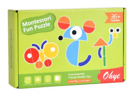 Puzzle de tip tangram, Montessori, 69 piese [1]